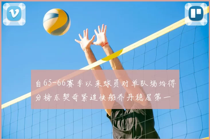 自65-66赛季以来球员对单队场均得分榜东契奇紧追快船乔丹稳居第一