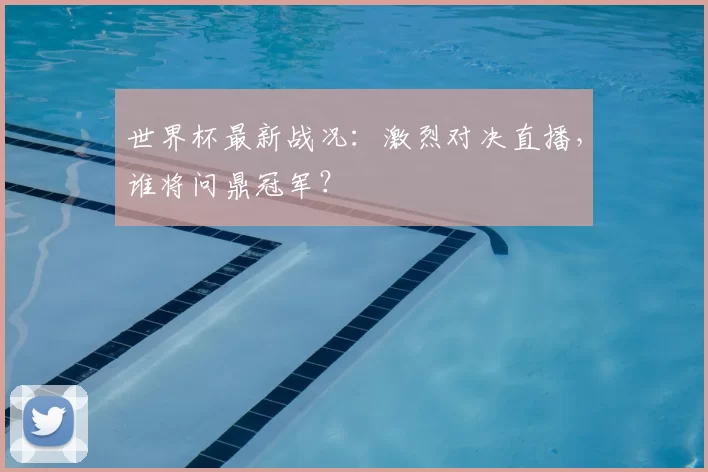 世界杯最新战况：激烈对决直播，谁将问鼎冠军？